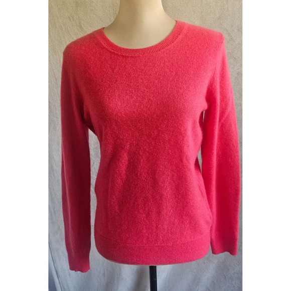 Tahari Sweaters - Tahari 100% 2-Ply Cashmere Sweater Women's M Fuchsia Pink  Crew Neck Luxury Knit